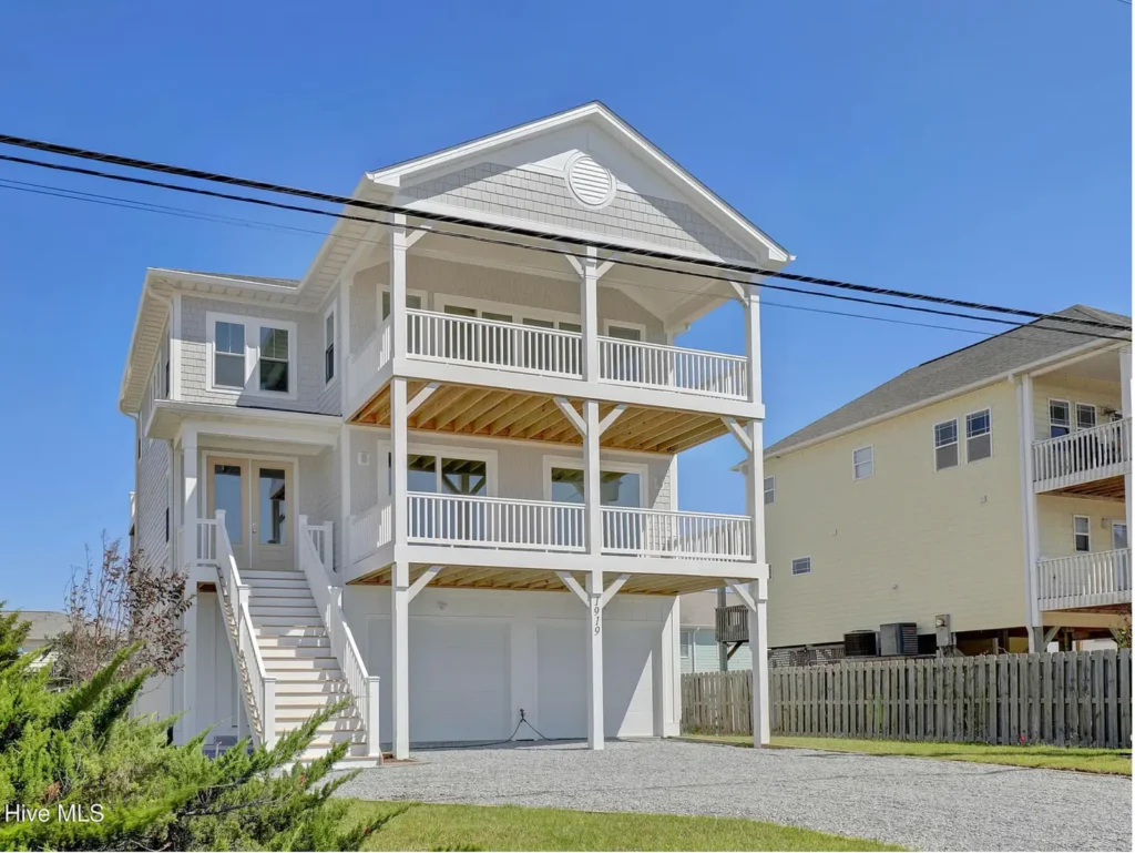 Front exterior of 1919 North New River Drive in Surf City.